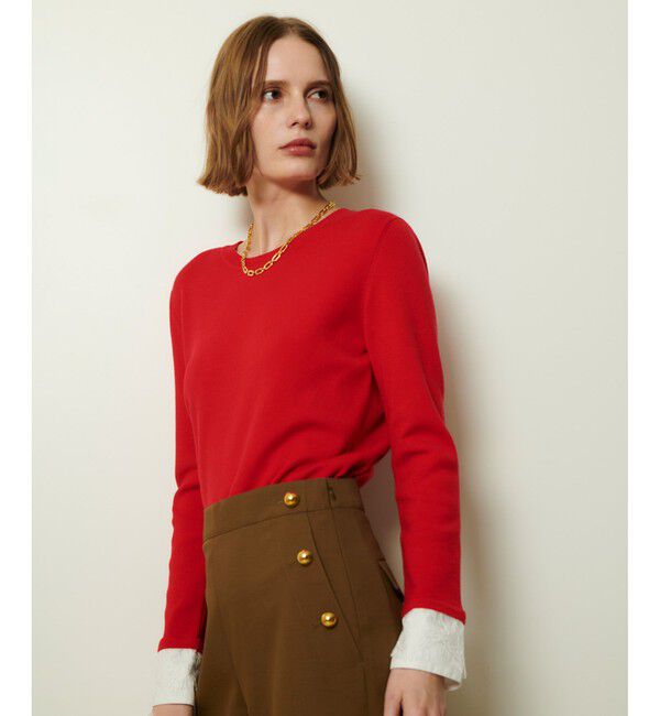 allureville「レースカフスドッキングプルオーバー」|ニット・セーター|