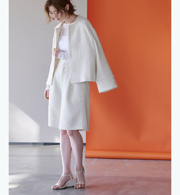 ur's「ツイードハイウエストハーフパンツ」|その他|