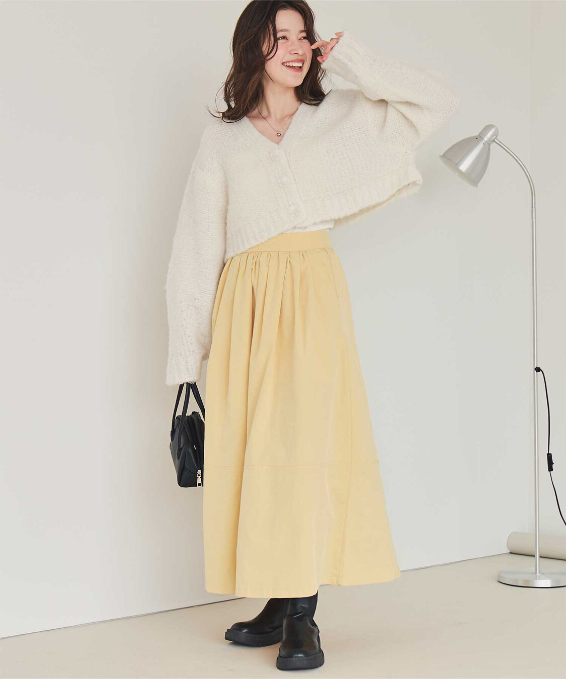 titivate「クロップド起毛ニットカーディガン」|ニット・セーター|