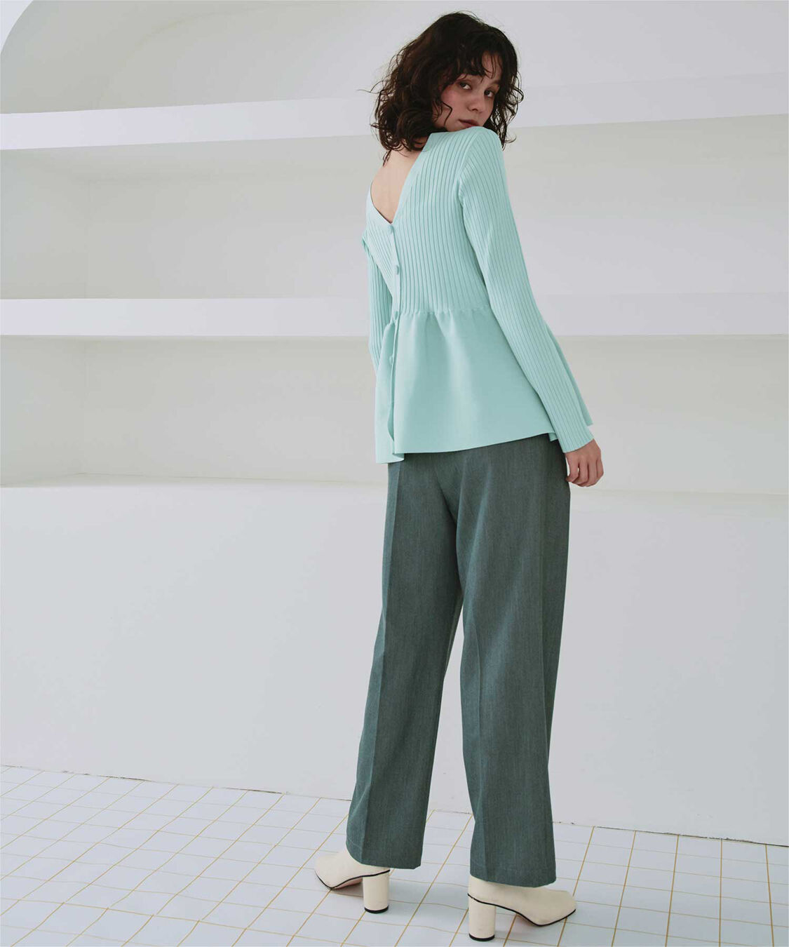 titivate「前後2wayペプラムニットトップス」|ニット・セーター|