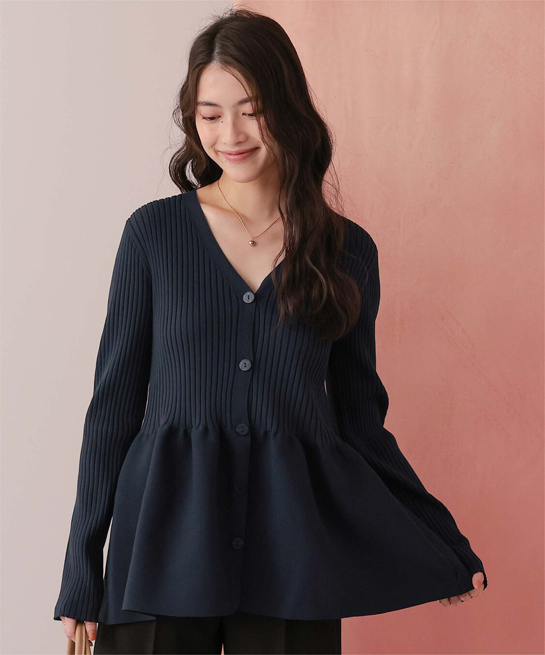 titivate「前後2wayペプラムニットトップス」|ニット・セーター|