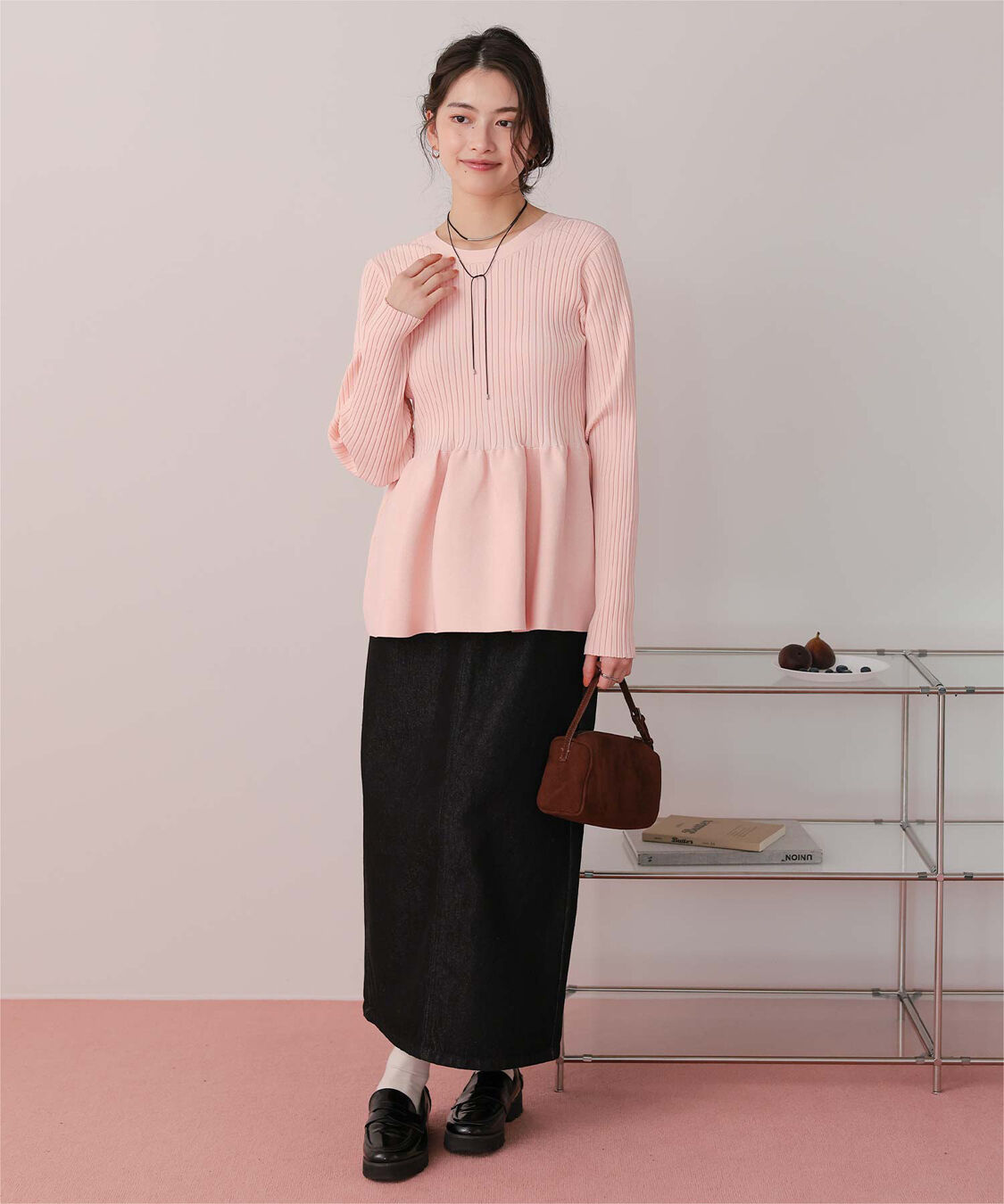 titivate「前後2wayペプラムニットトップス」|ニット・セーター|