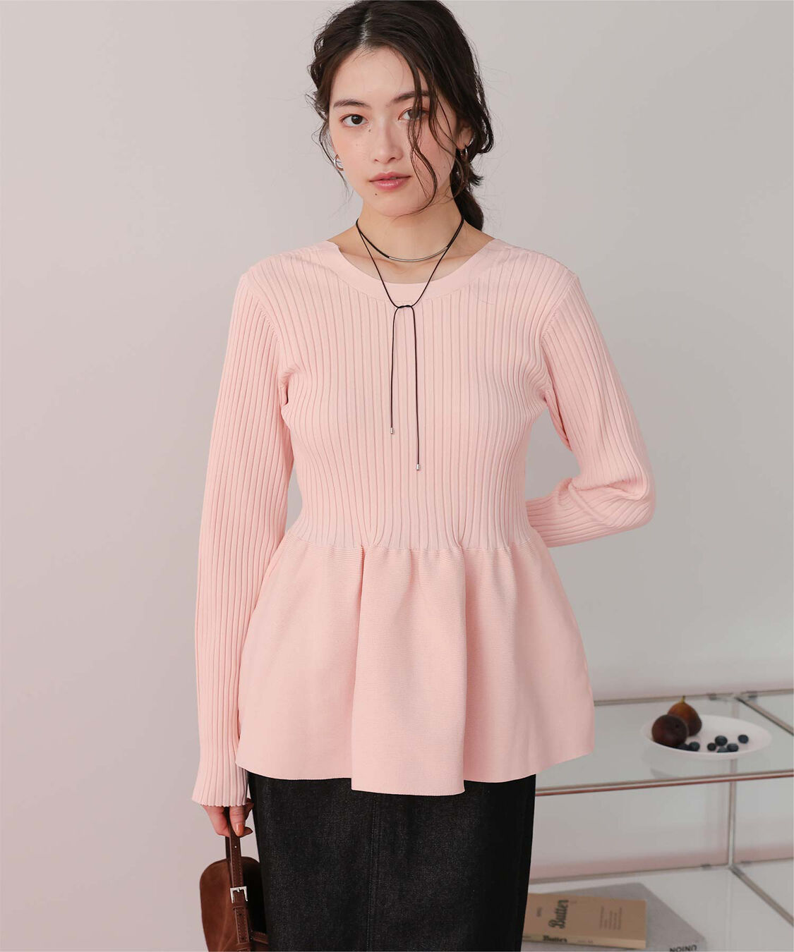 titivate「前後2wayペプラムニットトップス」|ニット・セーター|