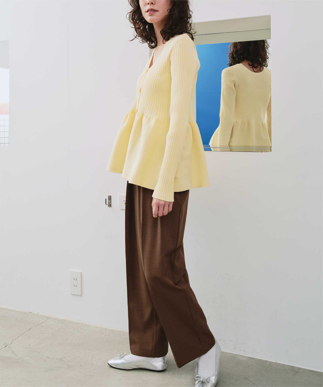 titivate「前後2wayペプラムニットトップス」|ニット・セーター|