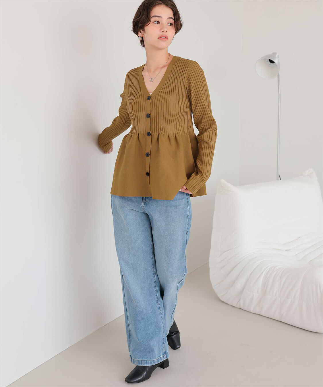 titivate「前後2wayペプラムニットトップス」|ニット・セーター|