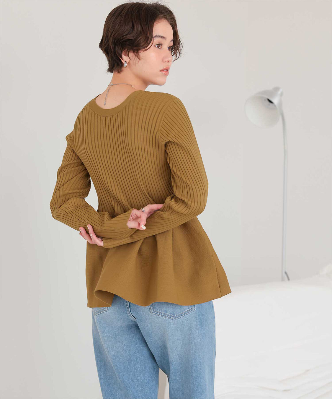 titivate「前後2wayペプラムニットトップス」|ニット・セーター|