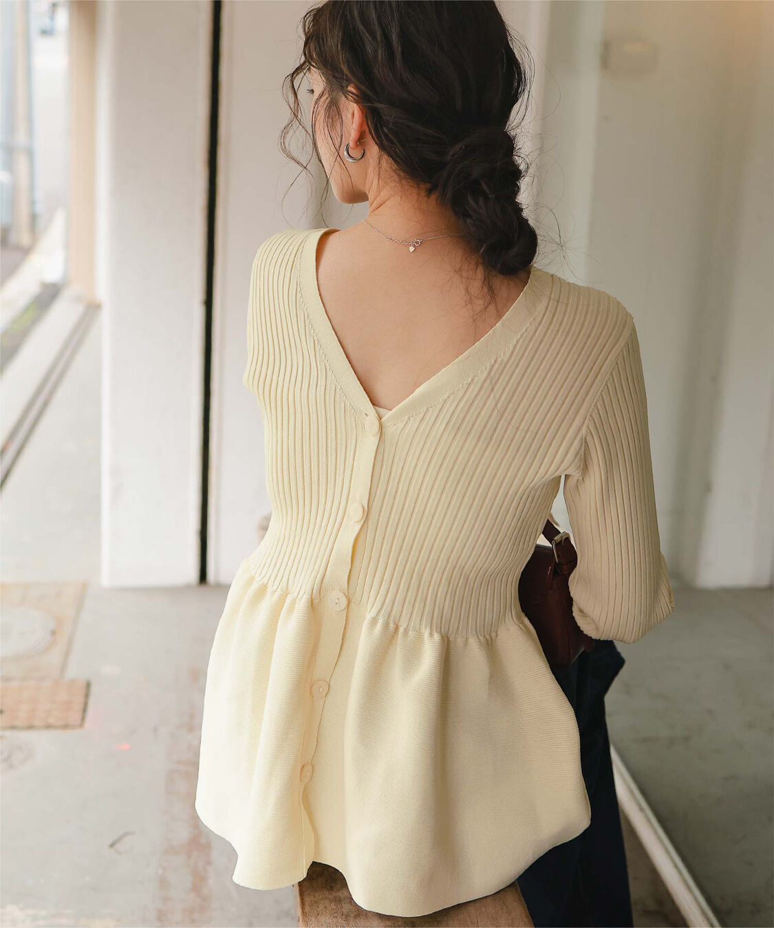 titivate「前後2wayペプラムニットトップス」|ニット・セーター|