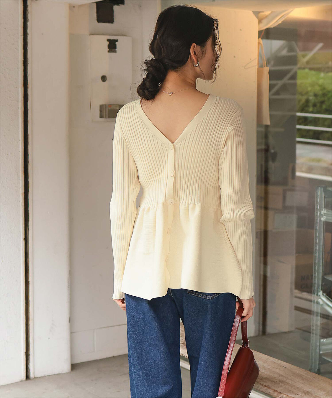titivate「前後2wayペプラムニットトップス」|ニット・セーター|