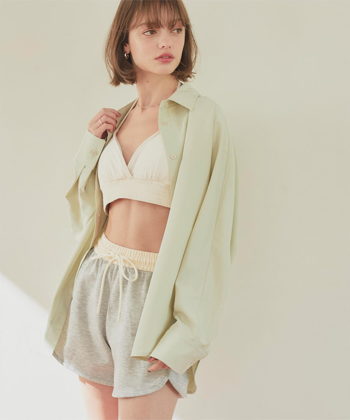 SEA DRESS「ドルマンオーバーサイズシャツ」|その他|ライトグリーン