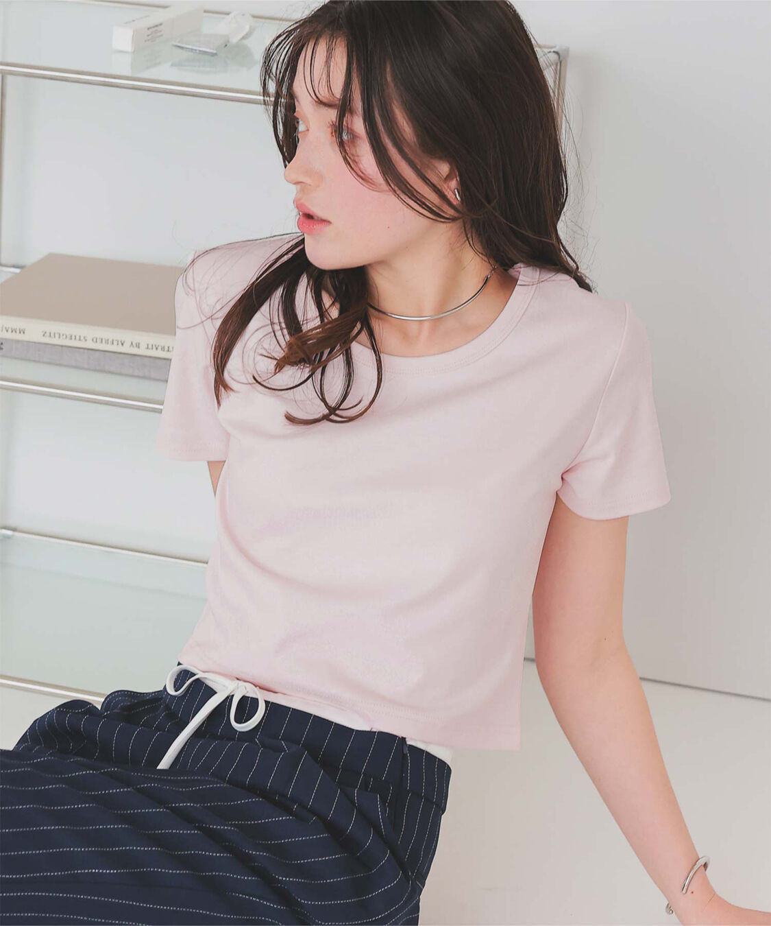 titivate「汗染み防止ｺﾝﾊﾟｸﾄTｼｬﾂ」|Tシャツ・カットソー|ライトピンク