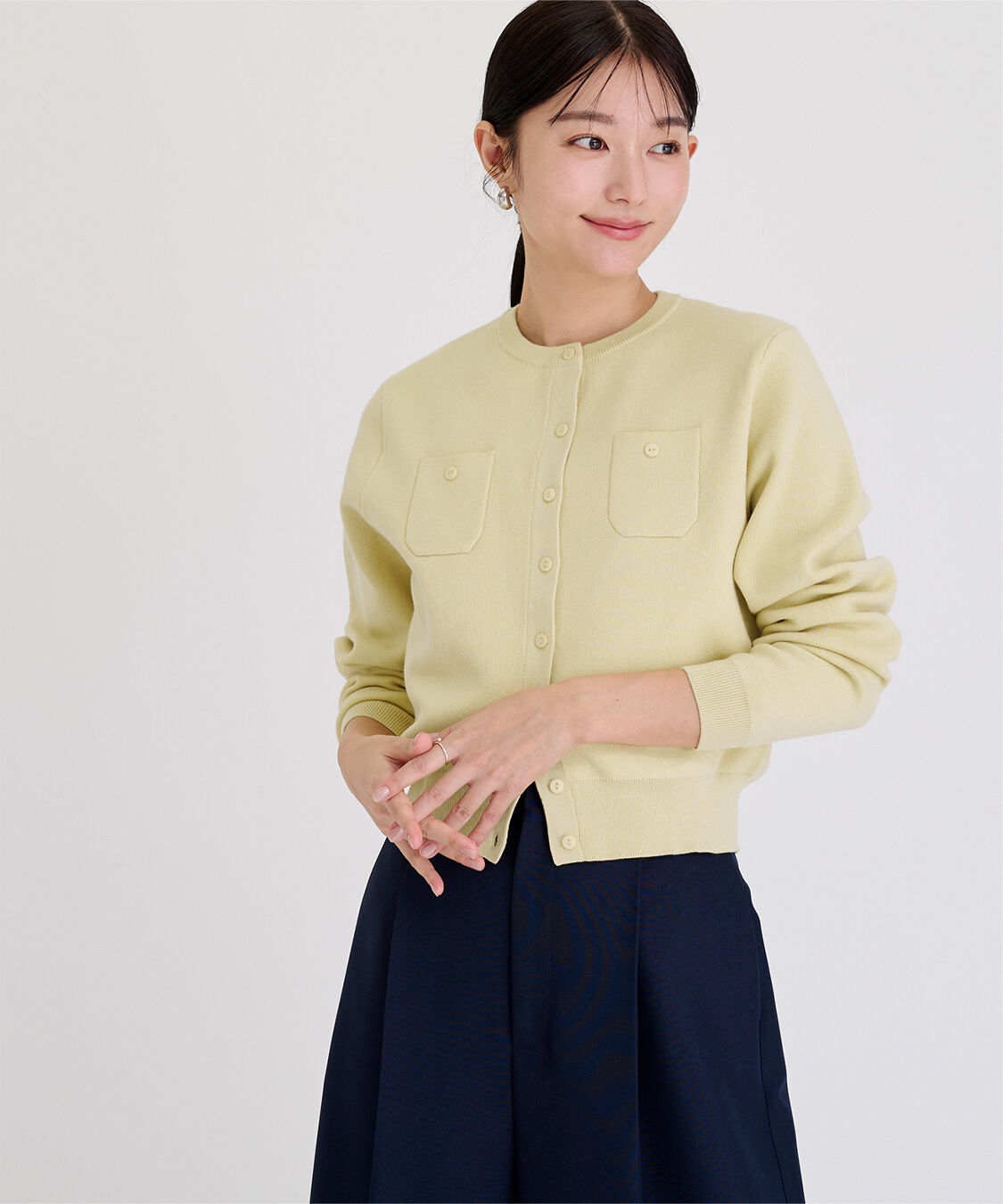 ur's「胸ポケットニットカーディガン」|ニット・セーター|