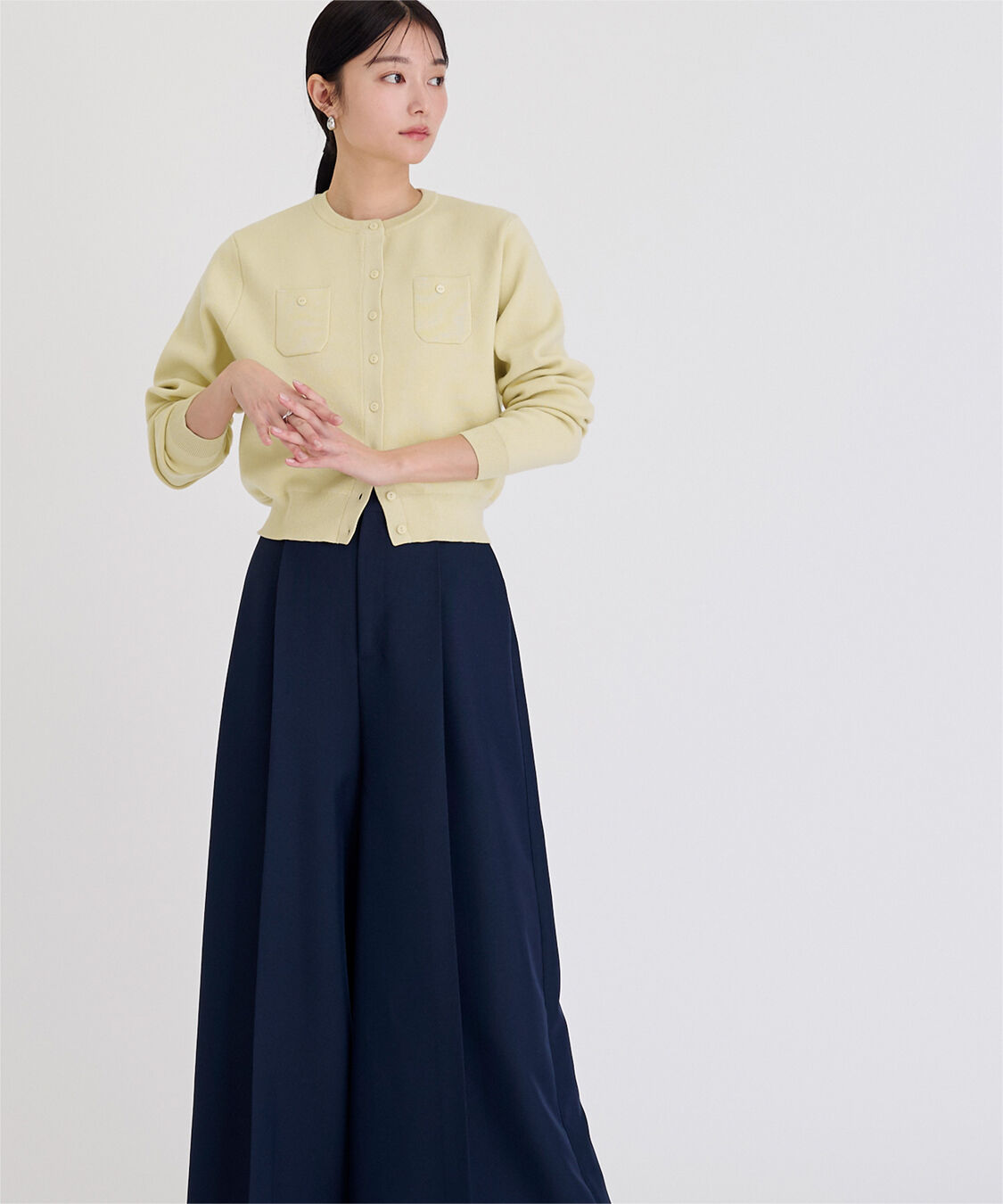 ur's「胸ポケットニットカーディガン」|ニット・セーター|