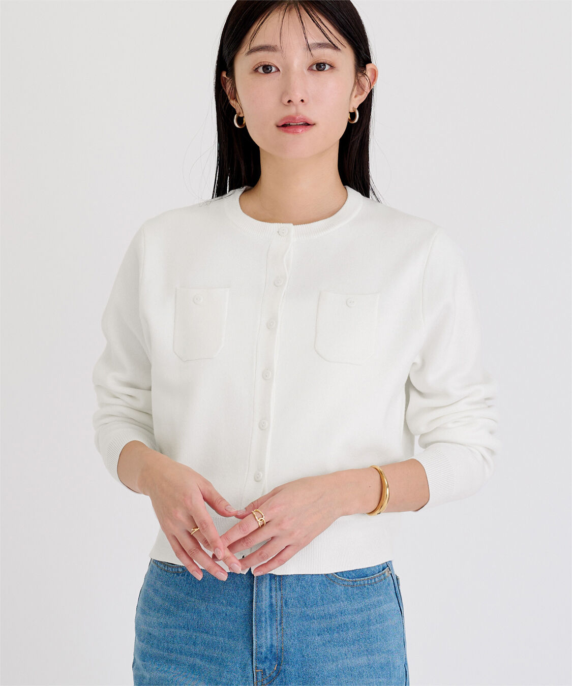 ur's「胸ポケットニットカーディガン」|ニット・セーター|