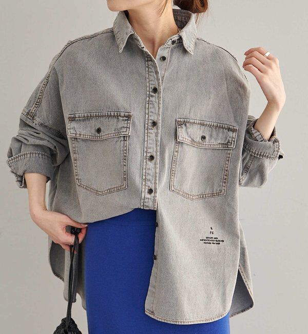  「ヴィンテージライクデニムシャツ」|シャツ・ブラウス|