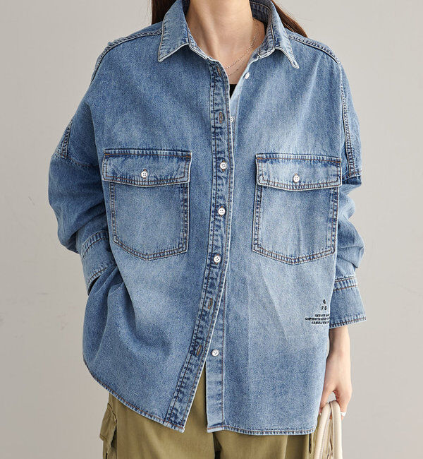  「ヴィンテージライクデニムシャツ」|シャツ・ブラウス|