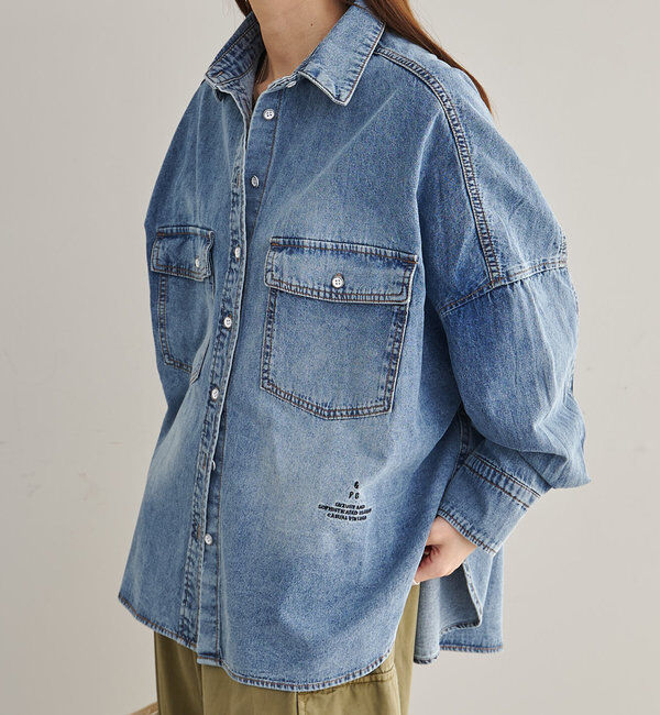  「ヴィンテージライクデニムシャツ」|シャツ・ブラウス|