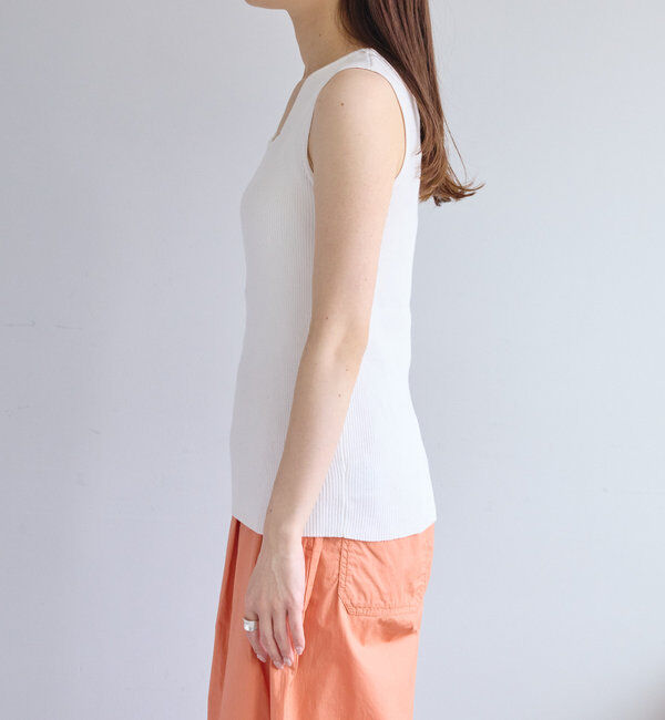  「《新色登場！/リバイバル》【Du noir】リネンタッチスクエアタンク」|ニット・セーター|