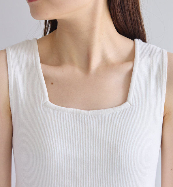  「《新色登場！/リバイバル》【Du noir】リネンタッチスクエアタンク」|ニット・セーター|