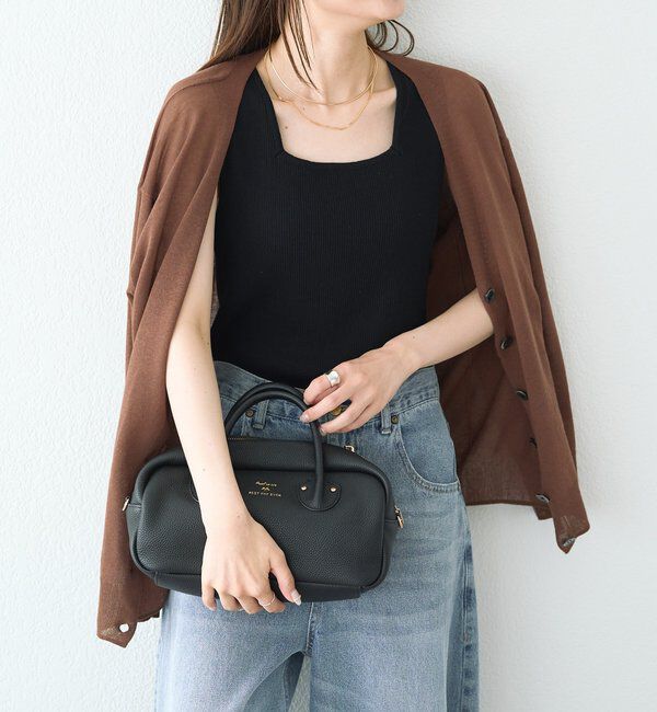  「《新色登場！/リバイバル》【Du noir】リネンタッチスクエアタンク」|ニット・セーター|