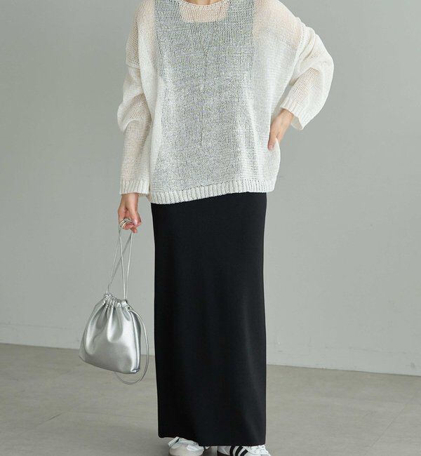  「《新色登場！/リバイバル》【Du noir】リネンタッチスクエアタンク」|ニット・セーター|