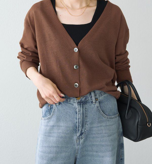  「《新色登場！/リバイバル》【Du noir】リネンタッチスクエアタンク」|ニット・セーター|