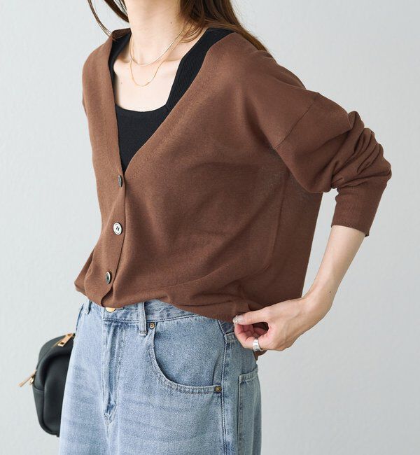  「《新色登場！/リバイバル》【Du noir】リネンタッチスクエアタンク」|ニット・セーター|