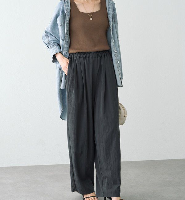  「《新色登場！/リバイバル》【Du noir】リネンタッチスクエアタンク」|ニット・セーター|