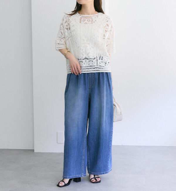  「【25th】綿麻デニムイージーパンツ」|その他|