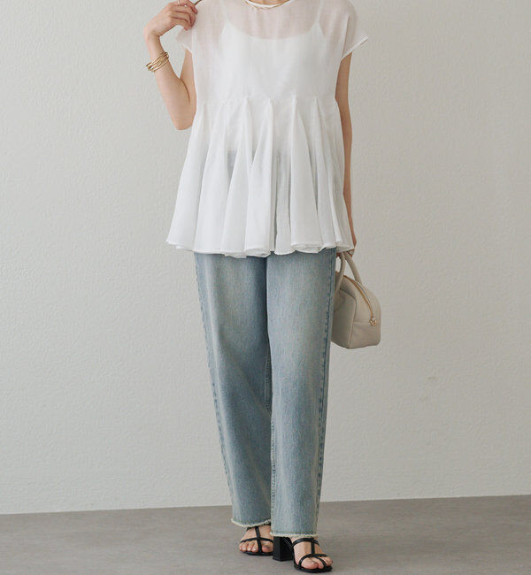  「マチ付きペプラム2WAYブラウス」|プルオーバー|