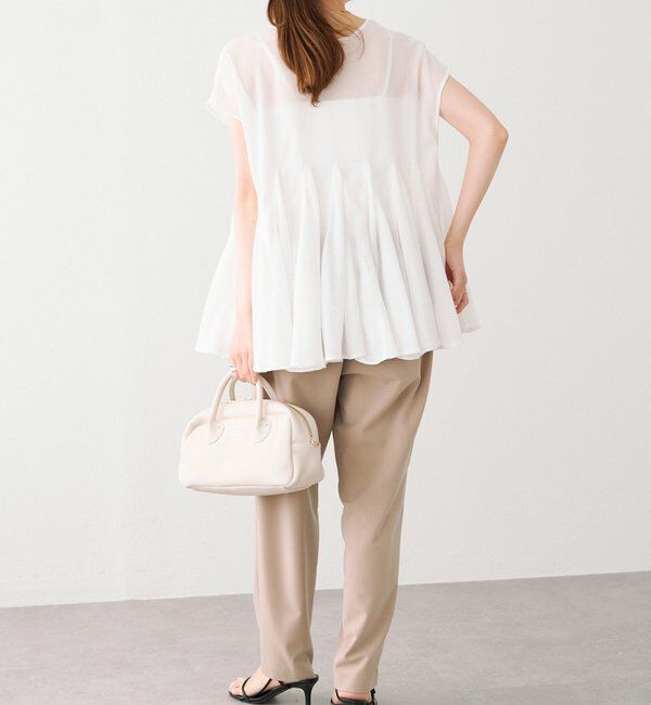  「マチ付きペプラム2WAYブラウス」|プルオーバー|