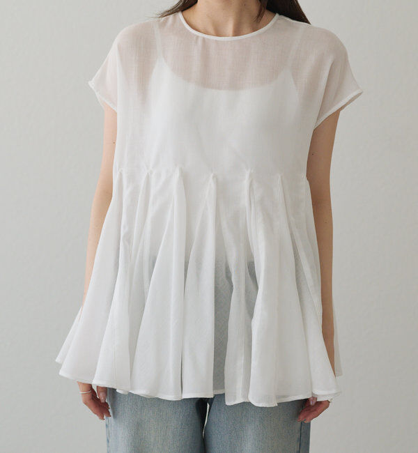  「マチ付きペプラム2WAYブラウス」|プルオーバー|