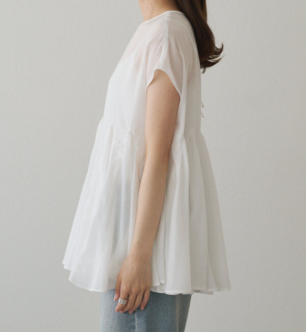  「マチ付きペプラム2WAYブラウス」|プルオーバー|