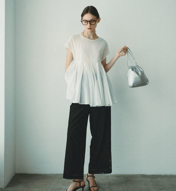  「マチ付きペプラム2WAYブラウス」|プルオーバー|