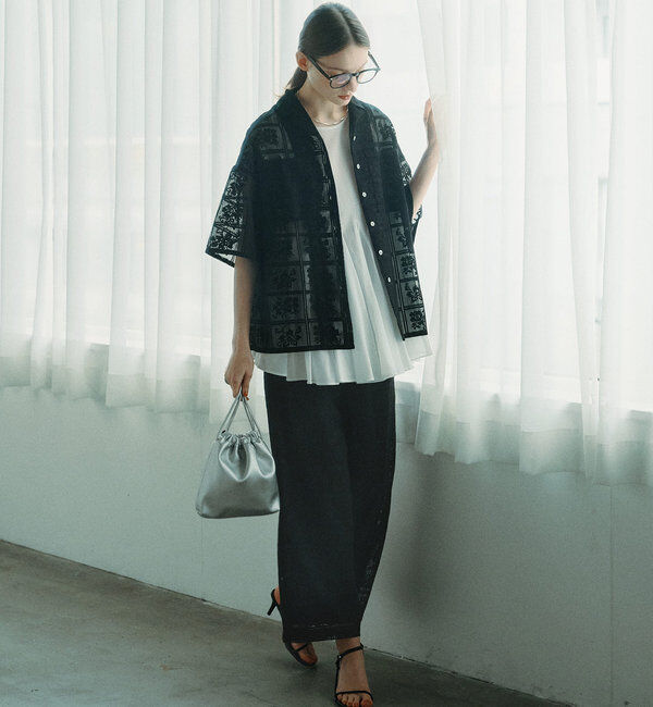  「マチ付きペプラム2WAYブラウス」|プルオーバー|