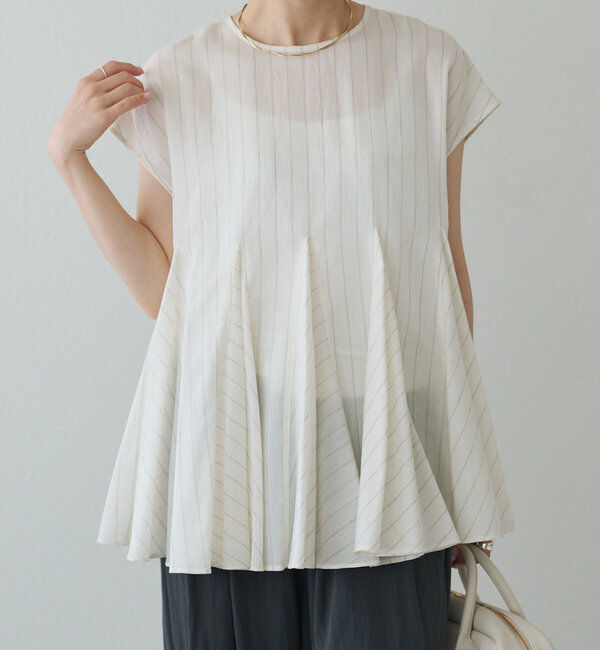  「マチ付きペプラム2WAYブラウス」|プルオーバー|