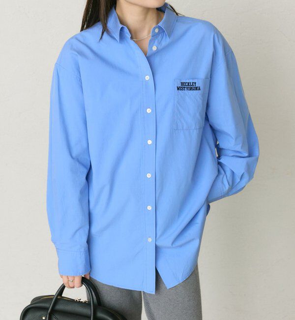  「コットンリヨセルロゴ刺繍シャツ」|シャツ・ブラウス|