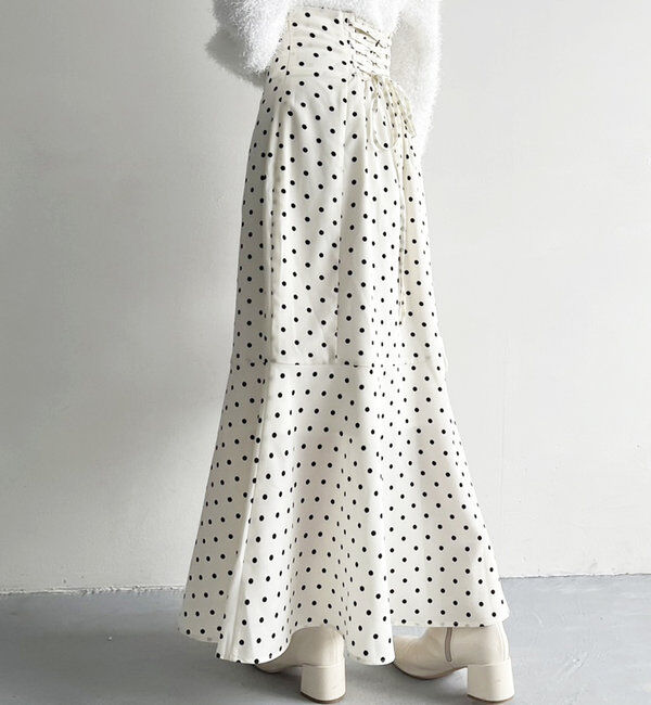  「【マイナス5キロ見え】後ろレースアップマーメイドスカート」|スカート|