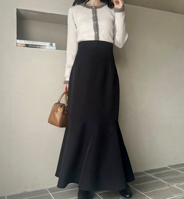  「【マイナス5キロ見え】後ろレースアップマーメイドスカート」|スカート|