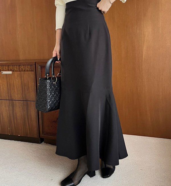  「【マイナス5キロ見え】後ろレースアップマーメイドスカート」|スカート|