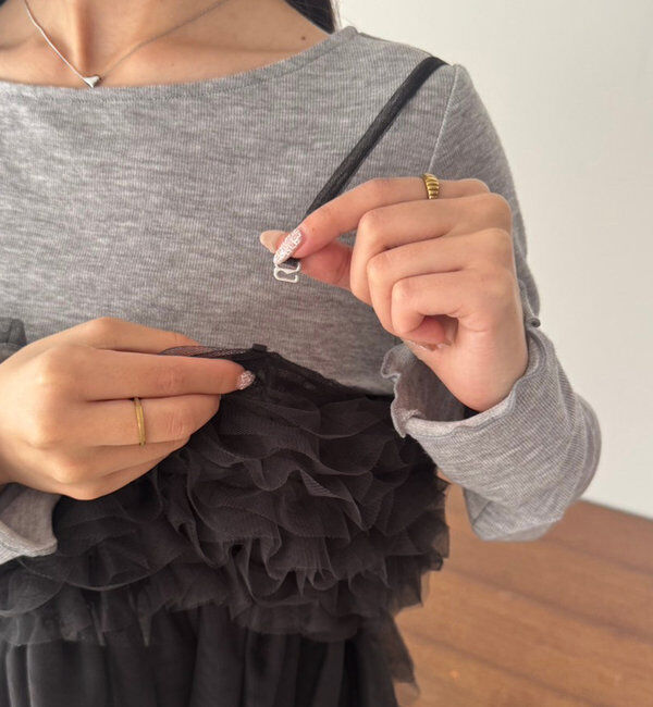  「【2点セット】チュールビスチェセットトップス」|プルオーバー|