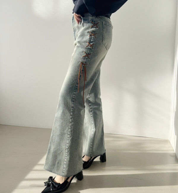  「レースアップデニムパンツ/SM展開」|その他|
