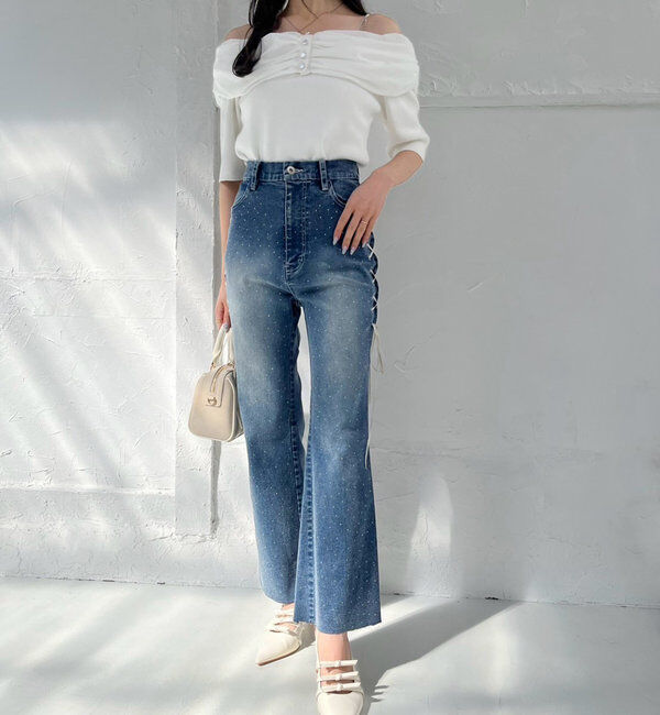  「レースアップデニムパンツ/SM展開」|その他|