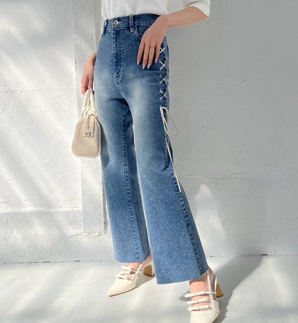  「レースアップデニムパンツ/SM展開」|その他|