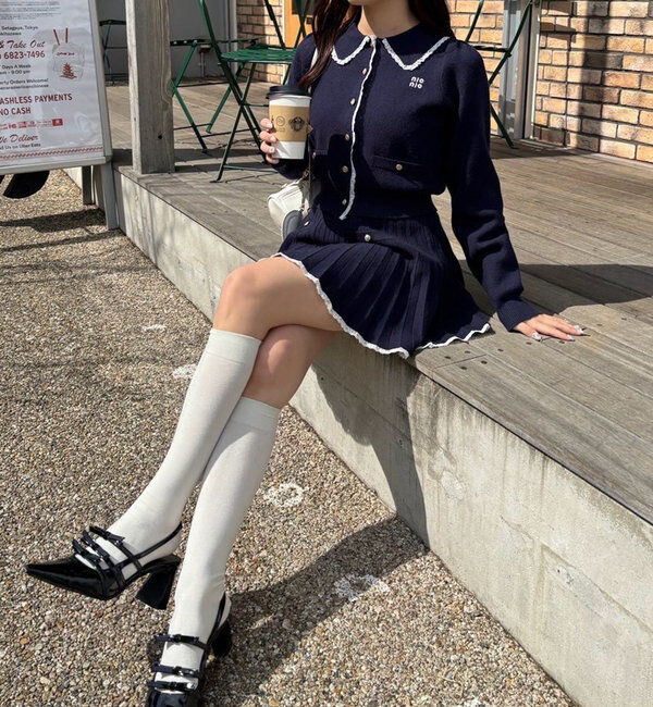  「ロゴ入りニットセットアップ」|ワンピース|