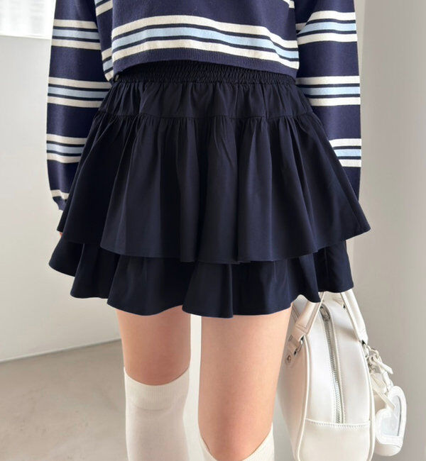  「ティアードミニスカート」|スカート|