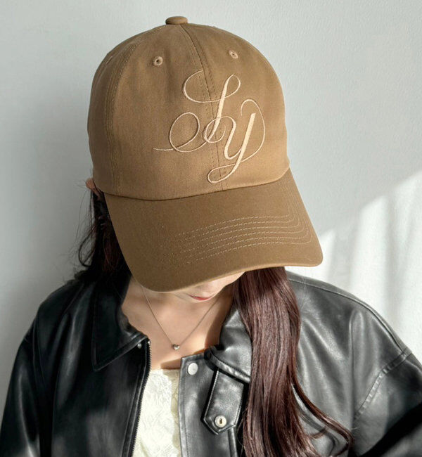  「刺しゅう入りキャップ」|その他|ライトブラウン