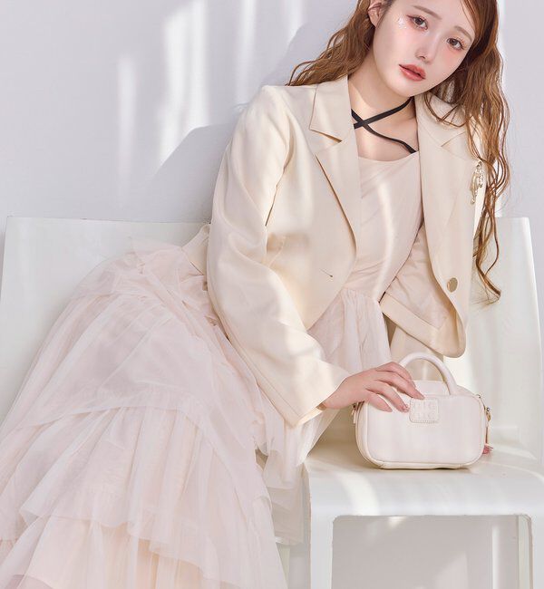  「ティアードフリルキャミワンピース」|ワンピース|