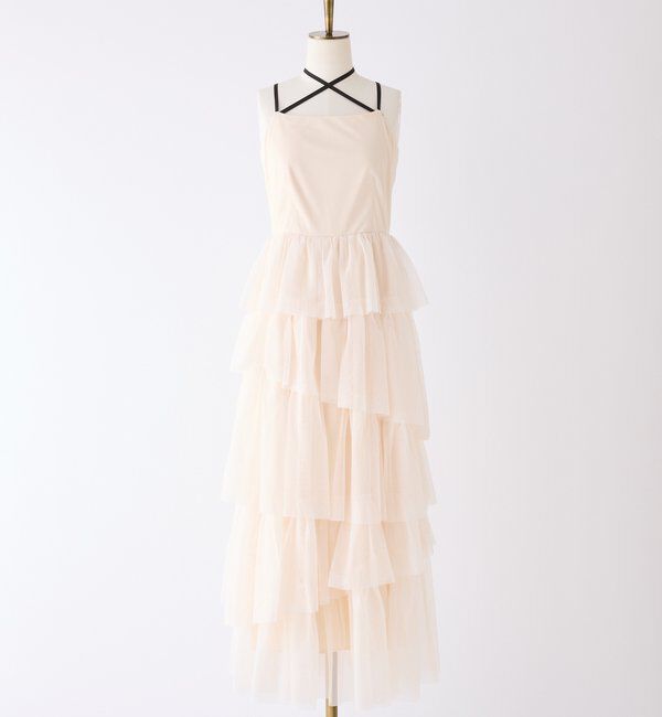  「ティアードフリルキャミワンピース」|ワンピース|