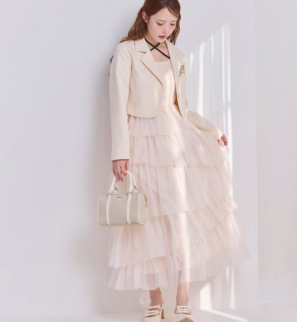  「ティアードフリルキャミワンピース」|ワンピース|