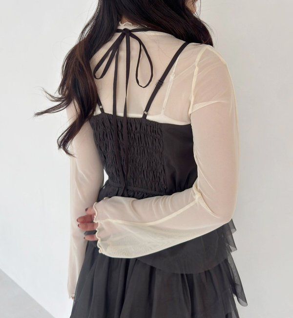  「ティアードフリルキャミワンピース」|ワンピース|